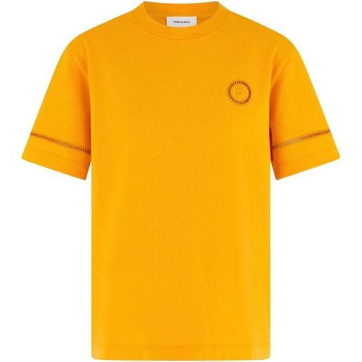 Ferragamo t-shirt con decorazione - giallo