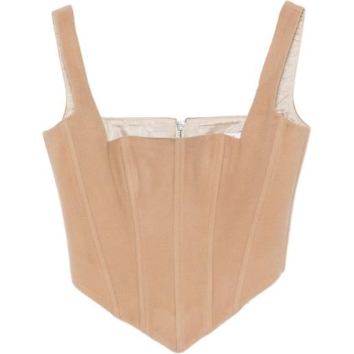 Vestiaire d'un Oiseau Libre corsetto con inserti - marrone