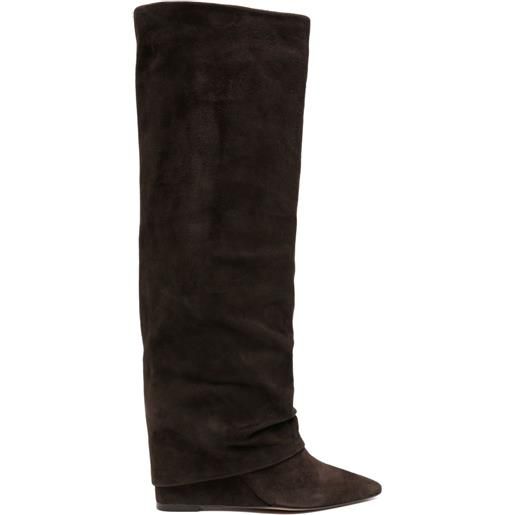 The Seller stivali con zeppa 90mm - marrone