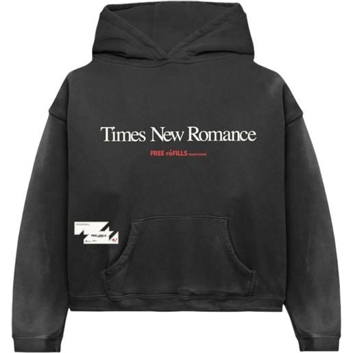 Free Refills felpa romance con stampa e cappuccio - nero