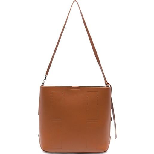 Hogan borsa a spalla media in pelle - s003 brown