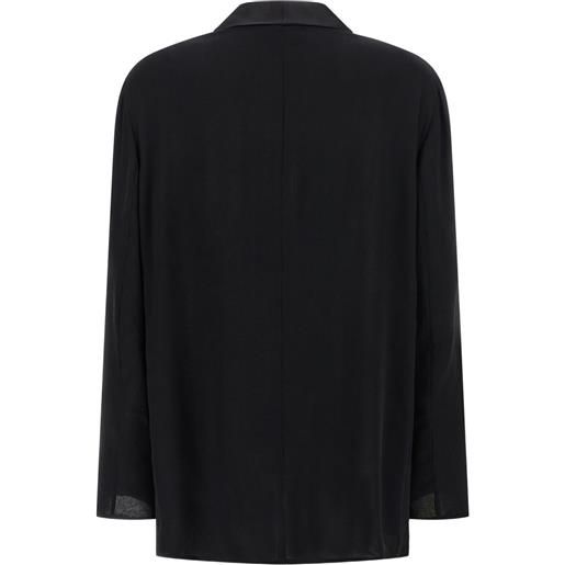Alberta Ferretti blazer con revers a scialle - nero