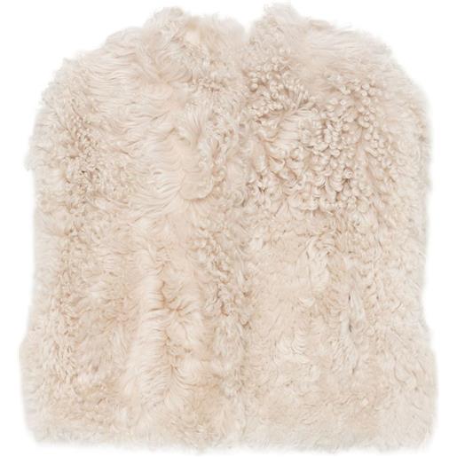 Blancha gilet in shearling - bianco