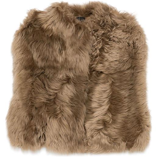 Blancha gilet in shearling - marrone
