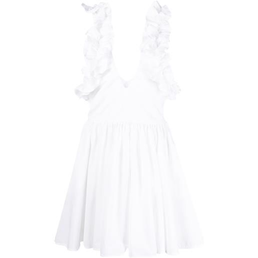 MSGM abito svasato con ruches - bianco