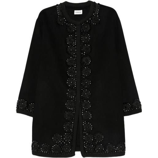P.A.R.O.S.H. cappotto a fiori - nero