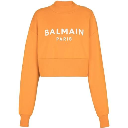 Balmain felpa con stampa - arancione