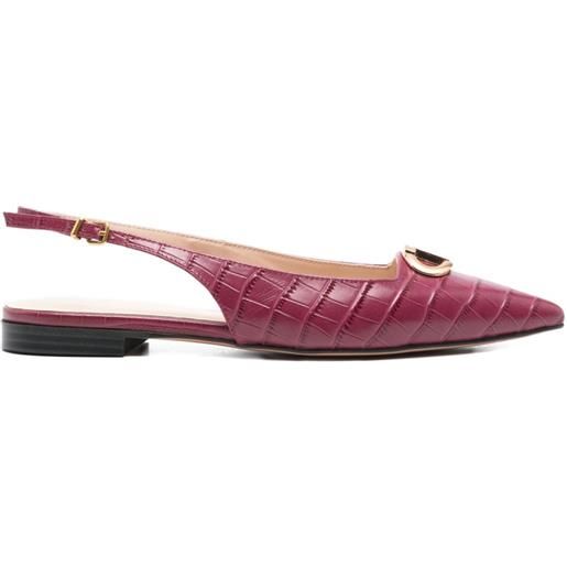 TWINSET pumps con effetto coccodrillo - viola