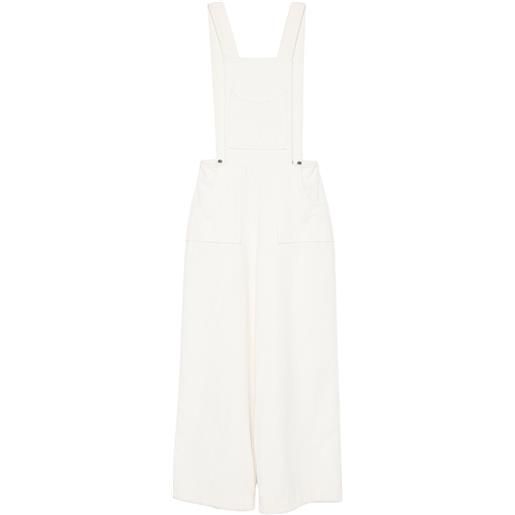 Vestiaire d'un Oiseau Libre salopette a coste - bianco