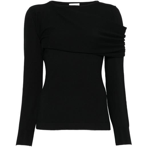 P.A.R.O.S.H. maglione drappeggiato - nero