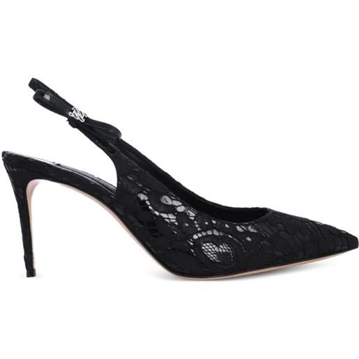 Casadei pumps chanel liber tiff con cinturino posteriore - nero