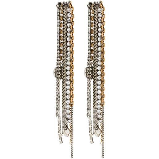 Alexander McQueen orecchini con cristalli - argento