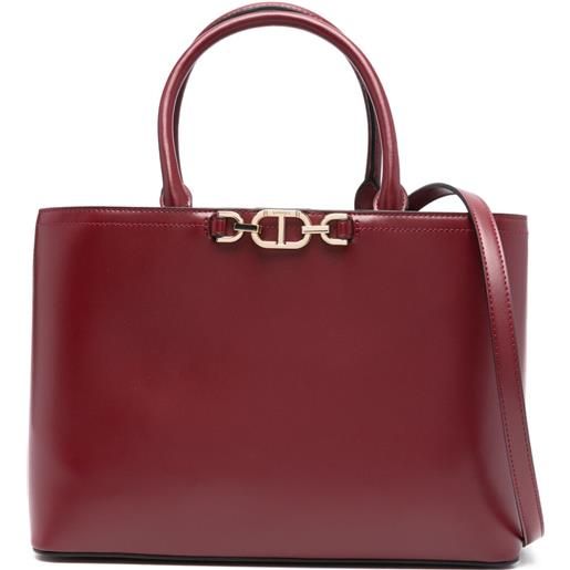 TWINSET borsa tote con catena media - rosso