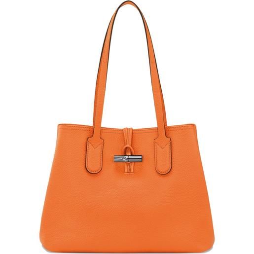 Longchamp borsa a spalla con manico - arancione