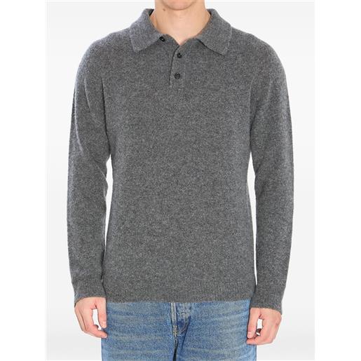 Roberto Collina polo in misto cashmere - grigio