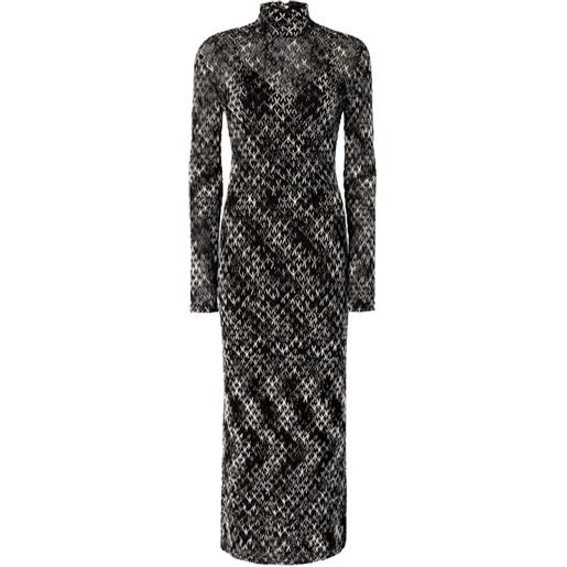 Missoni abito midi a collo alto - nero