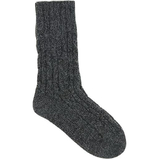 Loro Piana calzini in maglia a trecce - grigio