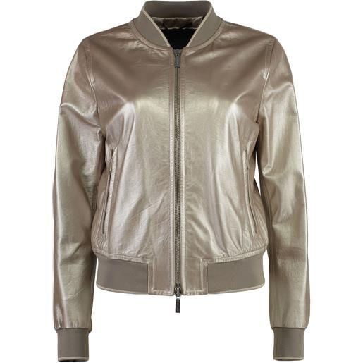 Moorer bomber con effetto metallizzato - oro