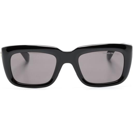 Alexander McQueen Eyewear occhiali da sole squadrati floating skull - nero