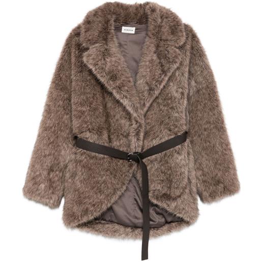 P.A.R.O.S.H. giacca in pelliccia sintetica - marrone