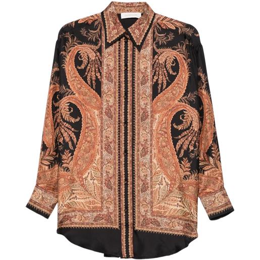 ZIMMERMANN camicia con stampa paisley - nero