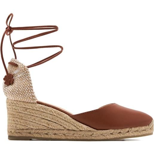 Castañer espadrilles carina con zeppa 70mm - marrone