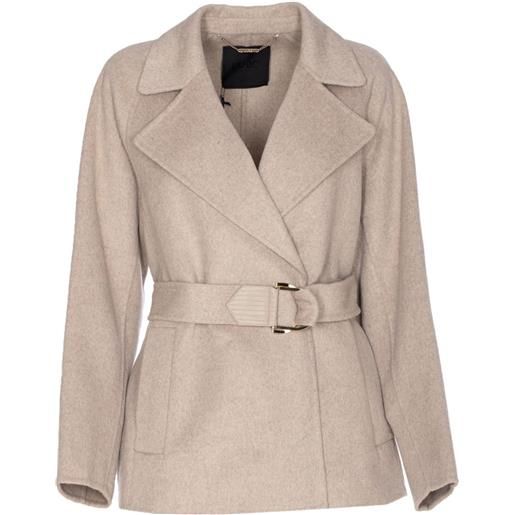 LIU JO giacca con cintura - toni neutri