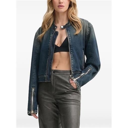 Won Hundred giacca denim con zip - blu