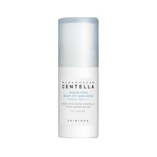 SKIN1004 centella del madagascar hyalu-cica silky sun stick - spf50+ pa++++ - stick solare idratante senza residui bianchi, 7 g (7g)