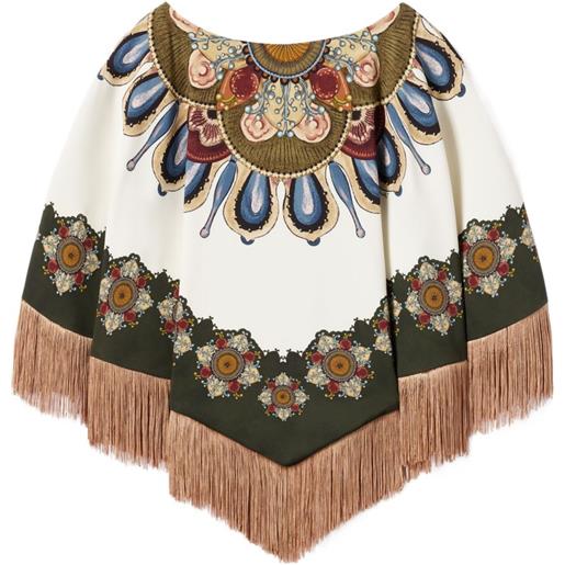 La DoubleJ tunica a fiori - bianco