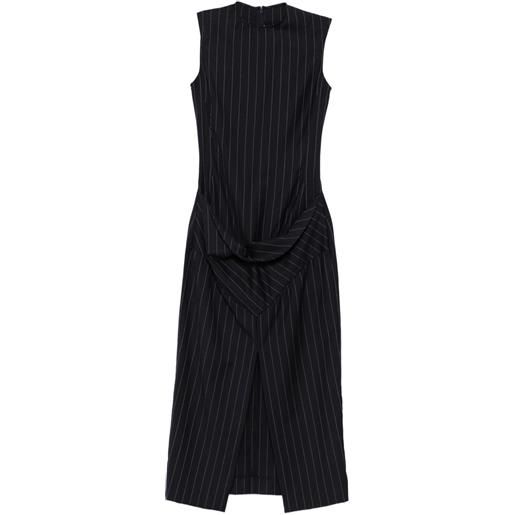 Burc Akyol abito midi smanicato a righe - blu