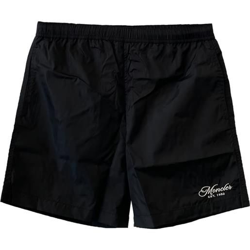 Moncler costume da bagno con logo - nero