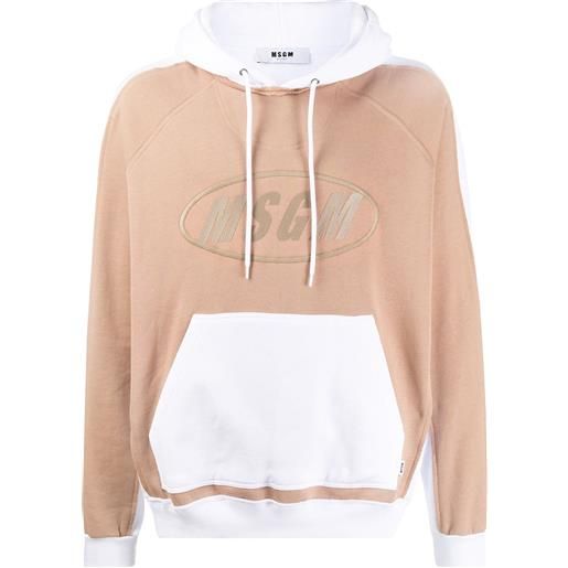 MSGM felpa con logo - bianco