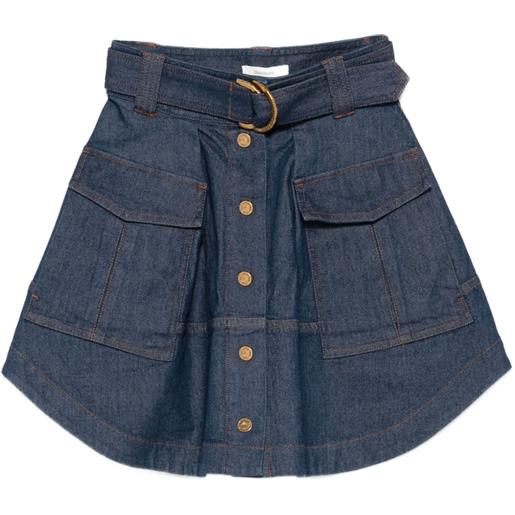 ZIMMERMANN gonna cargo con bottoni - blu