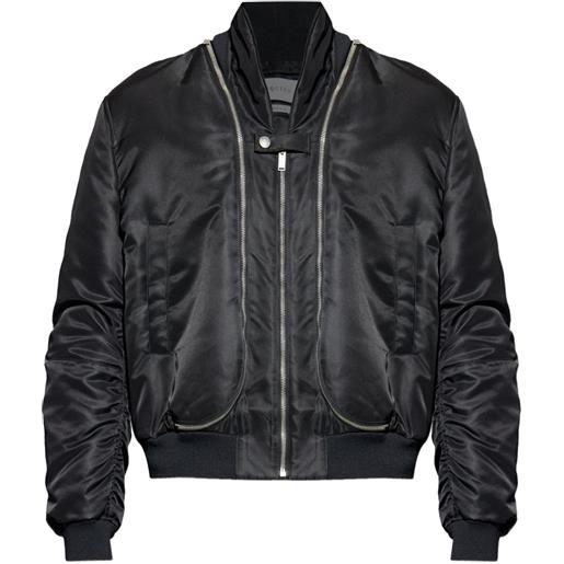 Alexander McQueen bomber con doppia zip - nero