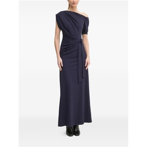 DVF Diane von Furstenberg abito lungo con scollo asimmetrico - blu