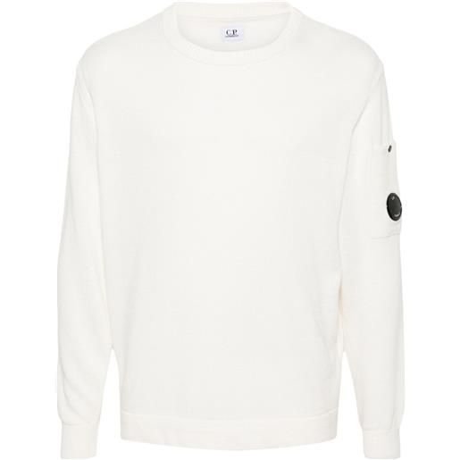 C.P. Company maglione con dettaglio lente - toni neutri