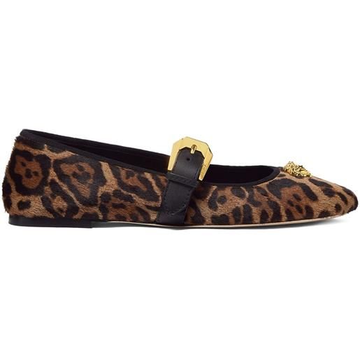 Versace ballerine con fibbia medusa - marrone