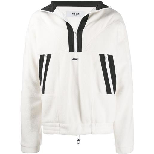 MSGM felpa con righe a contrasto - bianco