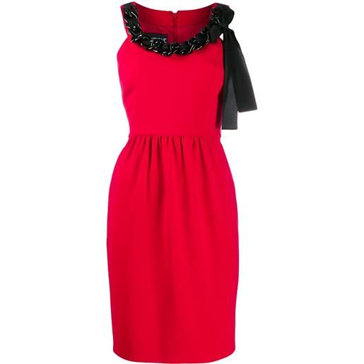 Boutique Moschino abito con decorazione - rosso