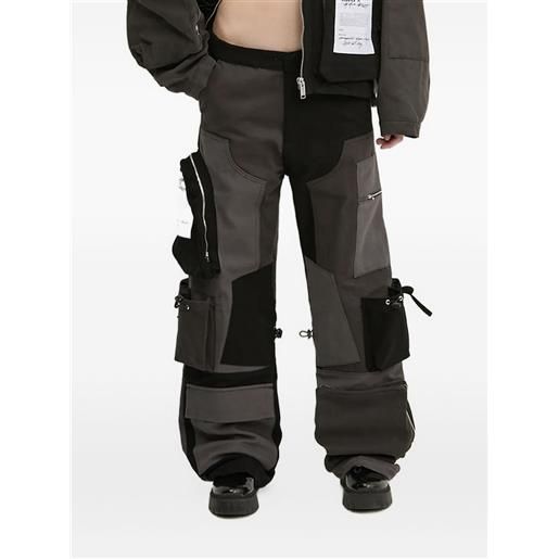 Karl Lagerfeld Jeans cargo con design patchwork - nero