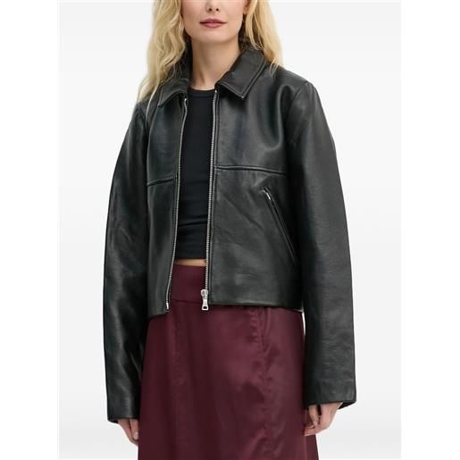 Won Hundred giacca in pelle con zip - nero