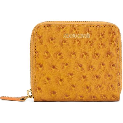 Roberto Cavalli portafoglio con zip - giallo