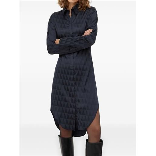 Tiger of Sweden abito midi con stampa geometrica - nero