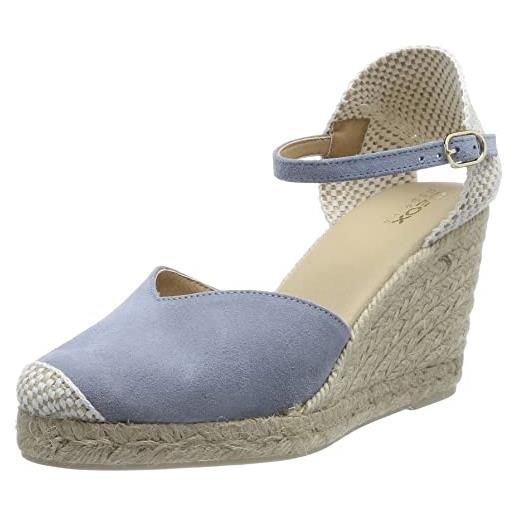 Geox girl's d gelsa espadrille wedge sandal, lt sky, 3 uk