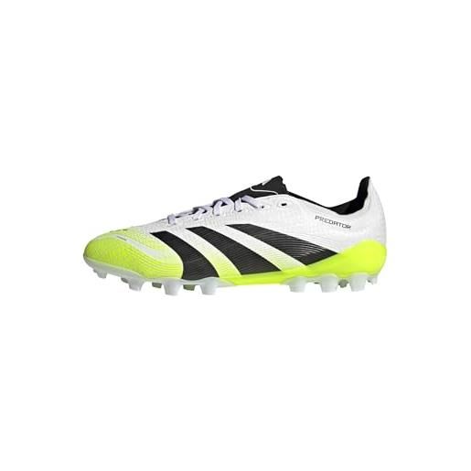 adidas predator league 2g/3g artificial grass football boots, scarpe da calcio unisex-adulto, cloud white/core black/lucid lemon, 38 eu