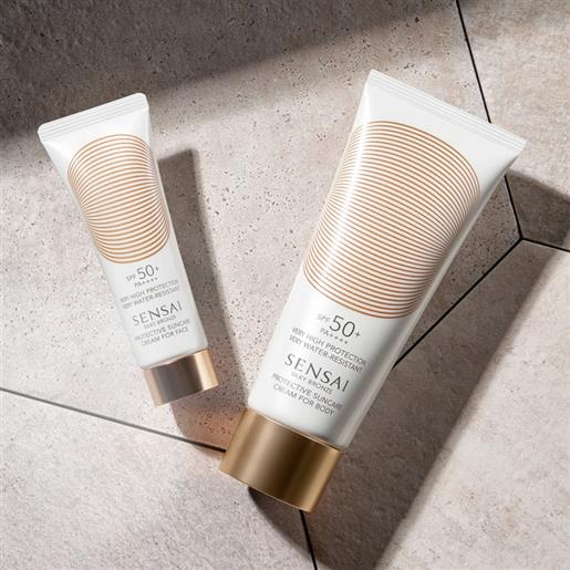 Sensai silky bronze - protective suncare cream for face spf50+ - 50 ml