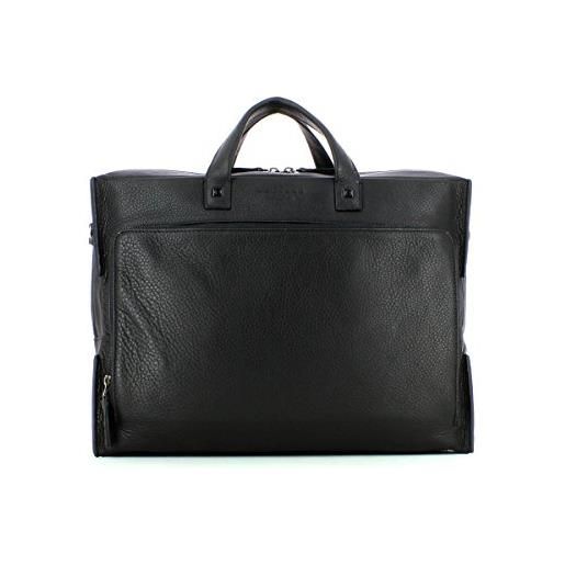 Piquadro ca3809w72/n cartella collezione sirio, pelle, nero, 40 cm