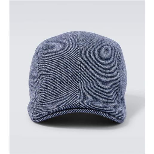 Brunello Cucinelli cappello in lana, cashmere e seta a righe