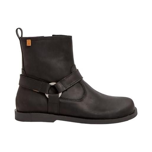 El Naturalista n5877 arenisca, stivaletti bassi con lacci donna, nero, 37 eu larga